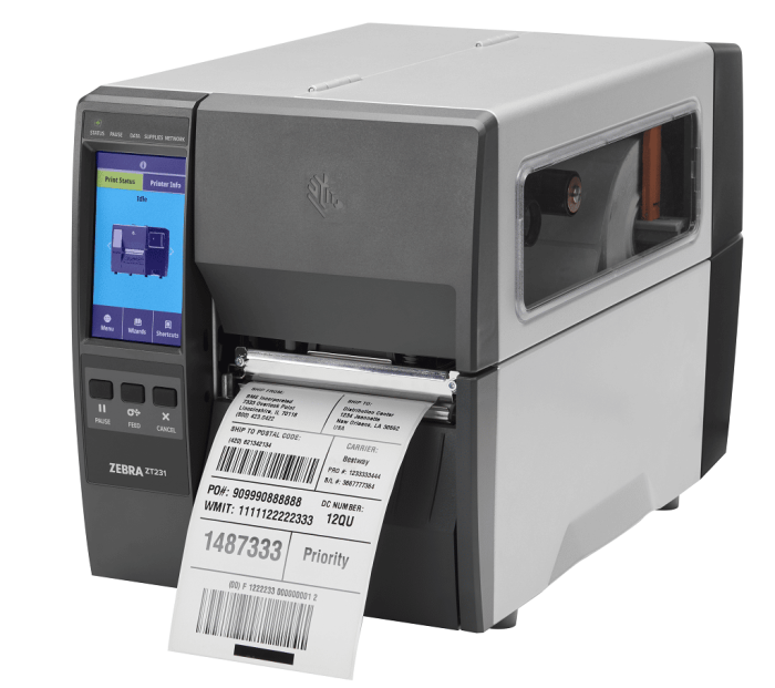 Zebra 工業型條碼列印機